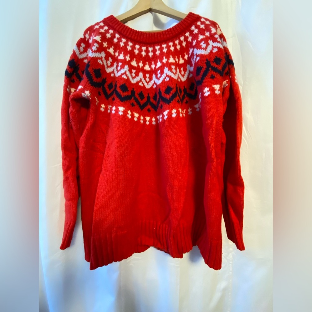 EUC J.Crew fairisle crew neck sweater plus size 3x